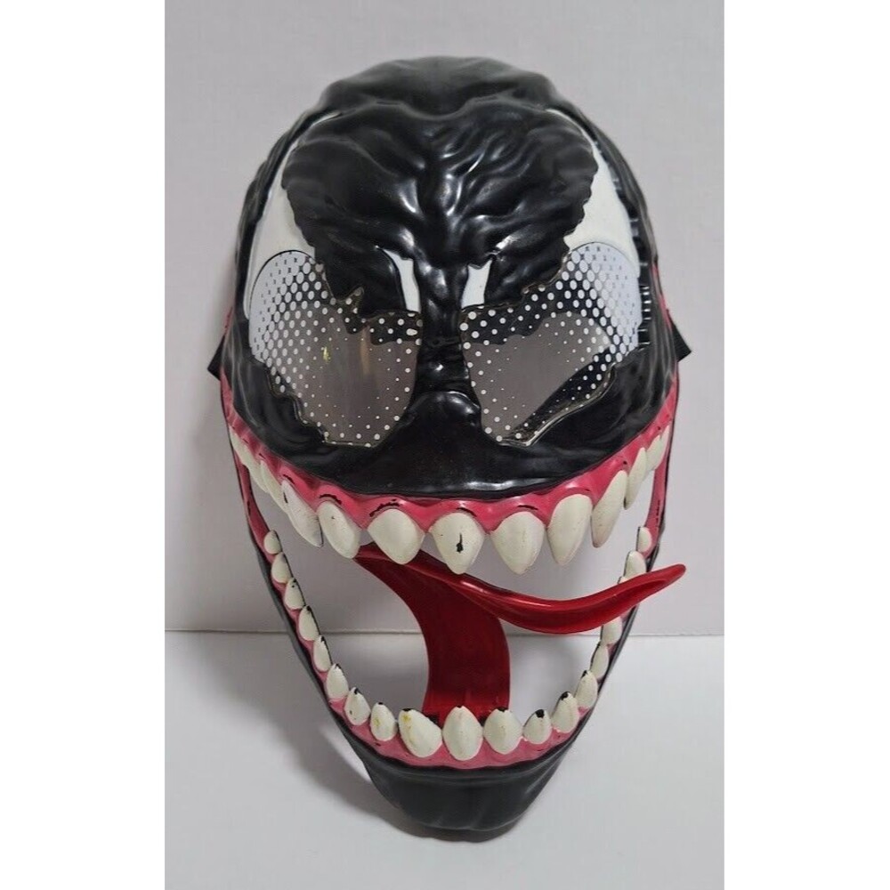 2019 HASBRO MARVEL VENOM HALLOWEEN MASK W/ ADJUSTABLE HEADSTRAP & MOVING TONGUE